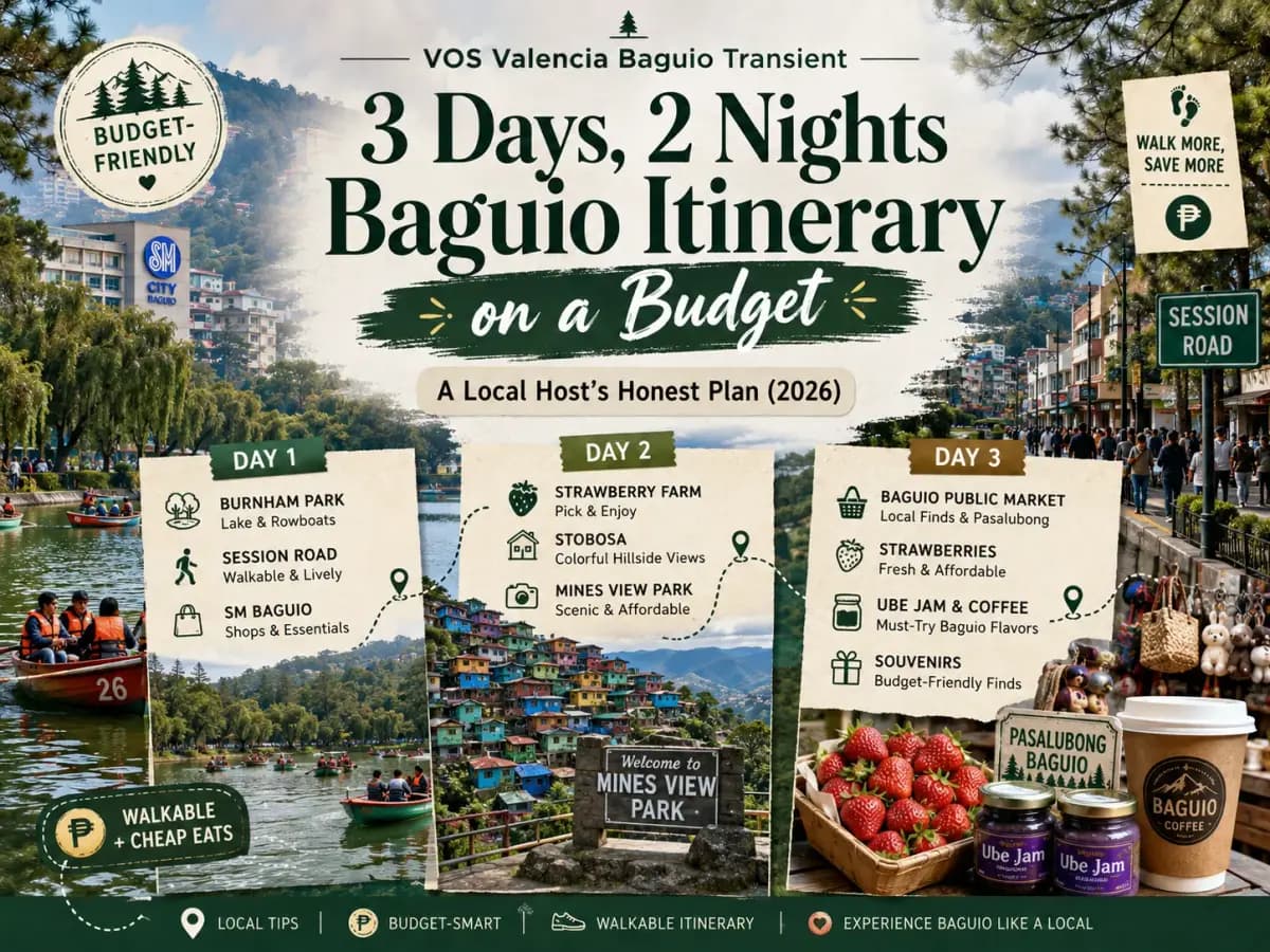 3D2N Baguio Itinerary on a Budget — Local Host's Plan (2026)