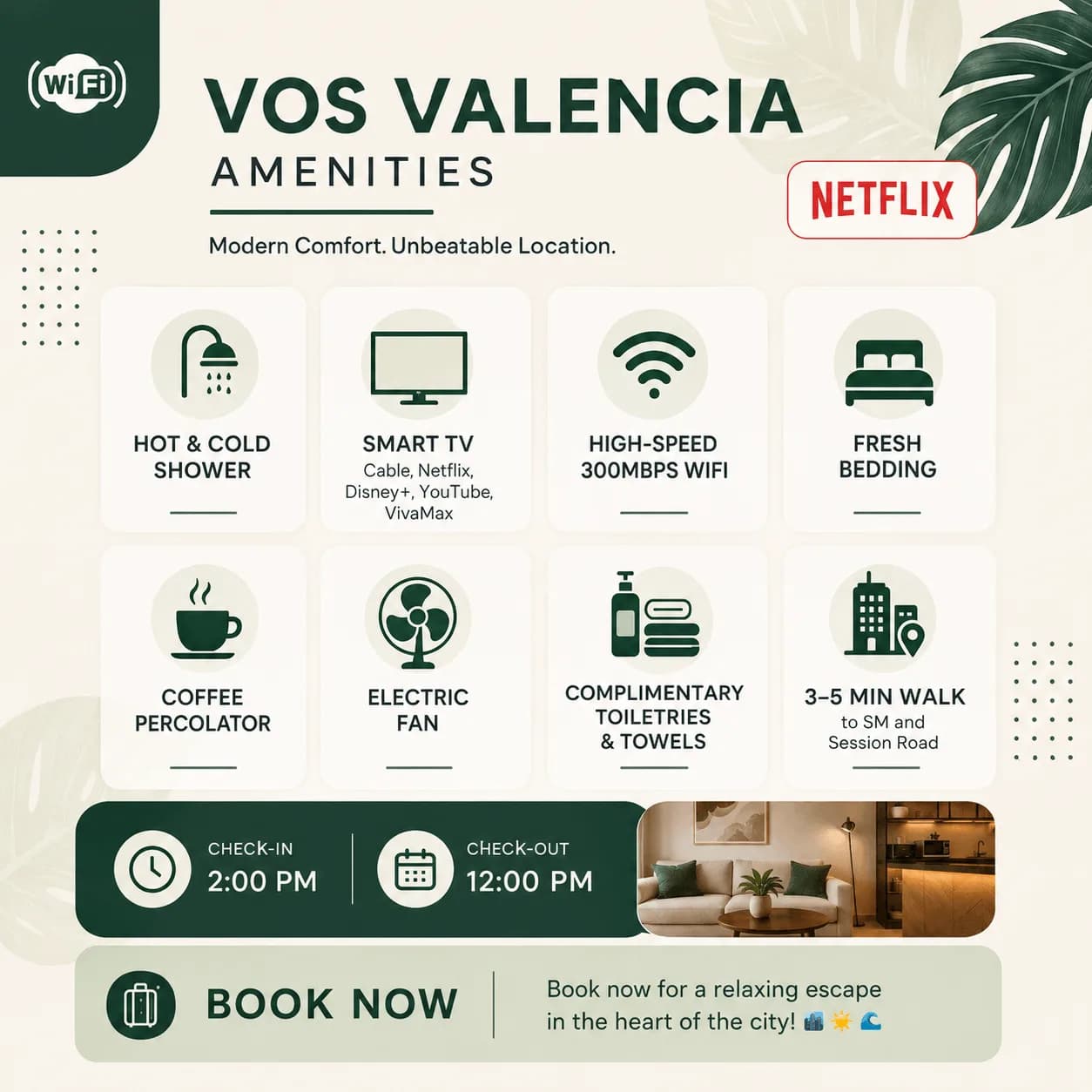 VOS Valencia Amenities — Modern Comfort, Unbeatable Location