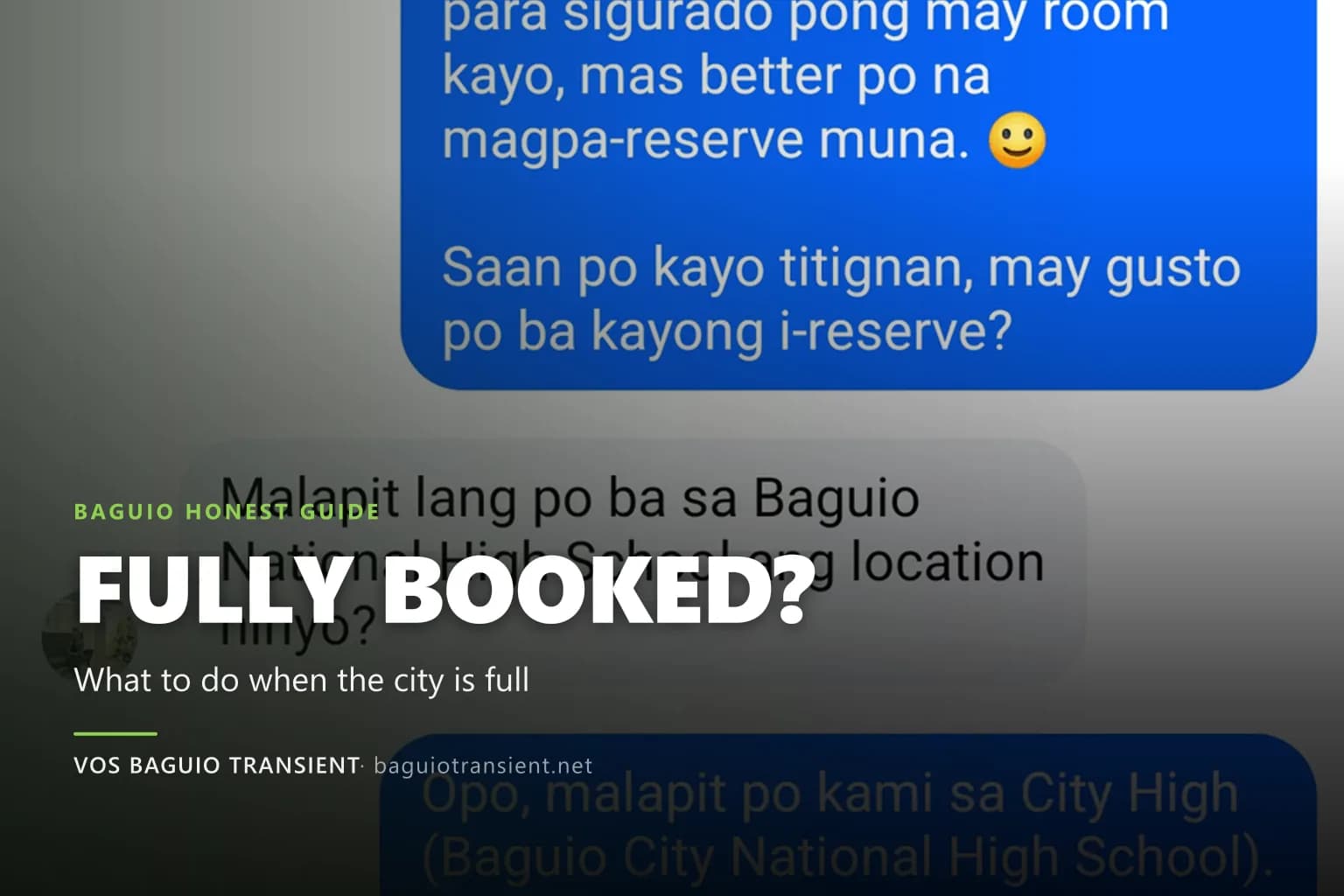 Baguio Fully Booked? What to Do When the City Is Full