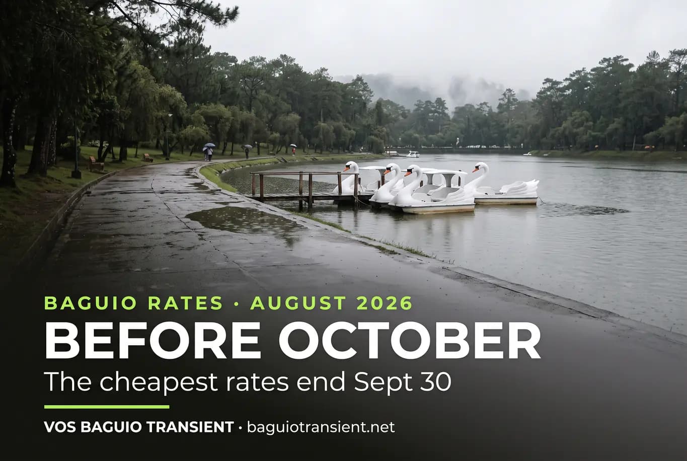 Baguio's Cheapest Transient Rates: August, September, Then +₱100