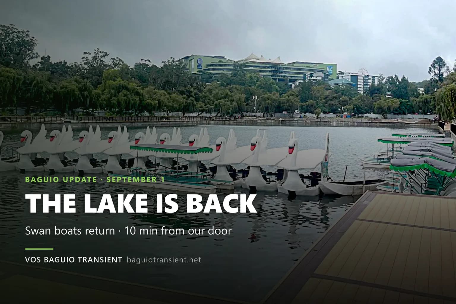 Burnham Park Lake Reopens September 1 — 10-Minute Walk From Our Door