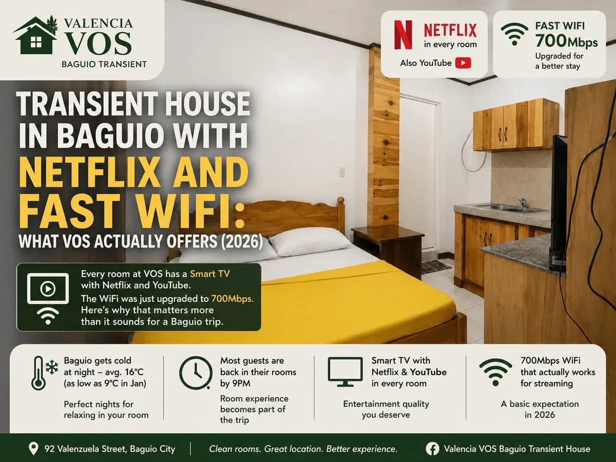Baguio Transient with Netflix & Fast WiFi (2026)