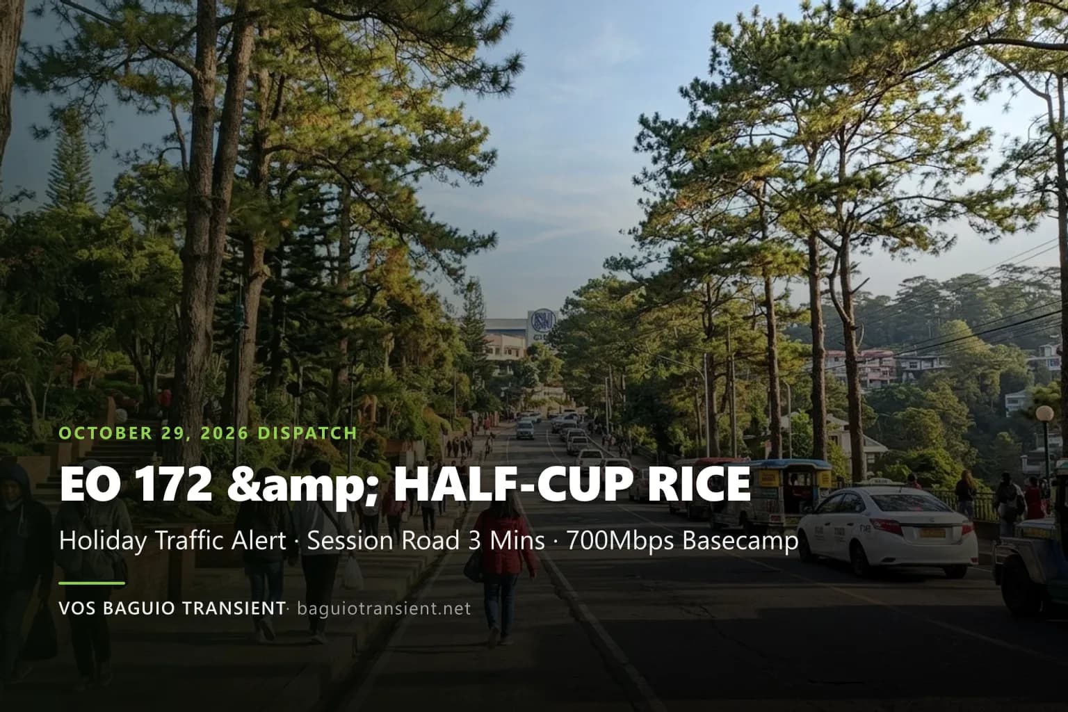 The Oct 30 Half-Day Work Suspension, Half-Cup Rice Rule & Racer Iñigo Anton's Historic Crown (Oct 29, 2026 Baguio Dispatch): Why Our 700Mbps Hub 3 Mins from SM & Session Beats Holiday Gridlock
